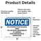 Signmission No Loitering In The Building Lobby You Are OSHA Notice Sign, Vinyl Decal, 5in W x 3.5in L, 2PK OS-2PACK-NS-D-35-L-14687 - alternate 2